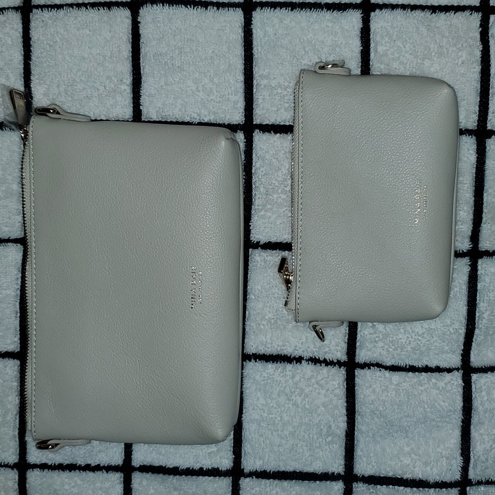 *SOLD* Mina Baie Medium and Small Bone Leather Pouches with Dustbag